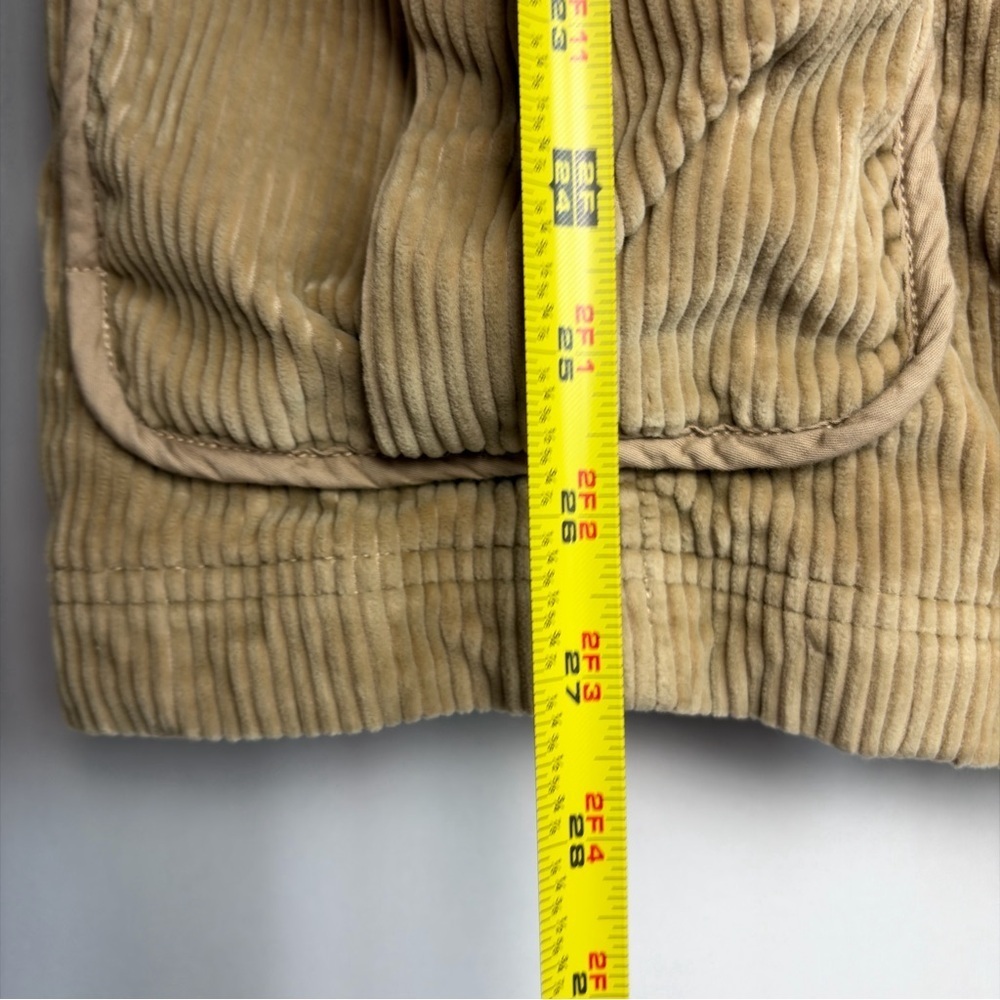 Vintage LL Bean Corduroy Barn Jacket Womens M Tan Beige Chore Coat Lined - Picture 11 of 15